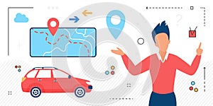 Journey car travel using automotive navigation system