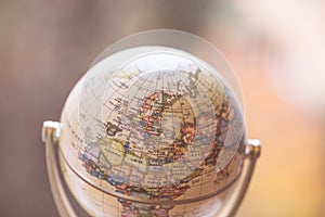 Journey: Close up of a globe