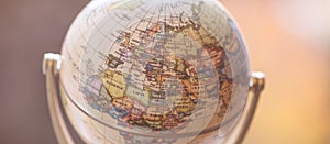 Journey: Close up of a globe