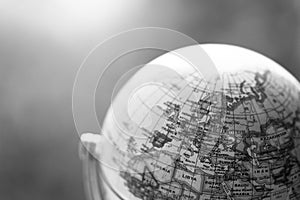 Journey: Close up of a globe