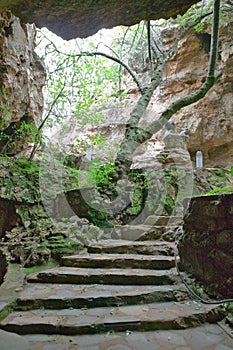 Journey of man is symbolized at caves of Cradle of Humankind, a World Heritage Site in Gauteng Province, South Africa, the site of