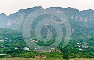 Journey overlooking the Chinese village