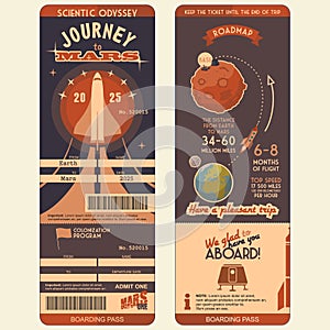 Journey to Mars boarding pass