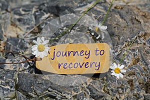Journey to recovery label
