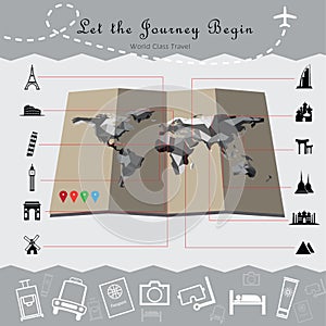 Journey world landmark poster