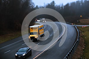 Journeying Through the Haze: A Penske Truck on the Open Road