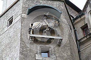 The Jousting Knight on horseback Statue