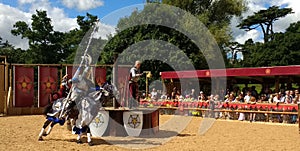 Jousting at Warwick Castle, England