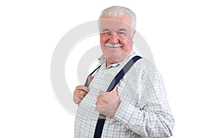 Jovial confident elderly man