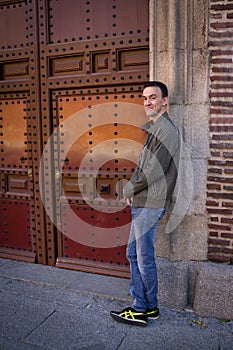 Jovial man in positive and calm attitude