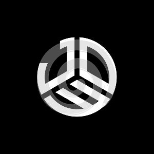 JOW letter logo design on black background. JOW creative initials letter logo concept. JOW letter design