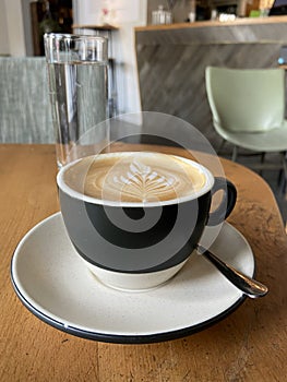 Joy Of Life In Specialty Coffee Shop Caffe Latte