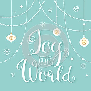 Joy to the World. Hand Lettering Sign