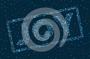 Joy word in digital style.