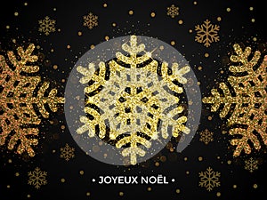 Joyeux Noel. French christmas greeting card