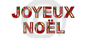 Joyeux Noel Holiday Gift Text Background photo