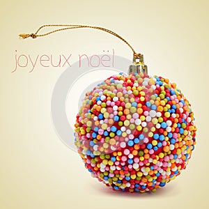 Joyeux noel, merry christmas in french