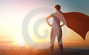 Woman in superhero costume photo