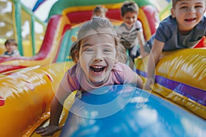 Joyful Bounce Children Dance in a Colorful Dream