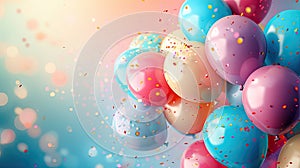 Joyful Celebration: Colorful Balloons as the Perfect Party Background