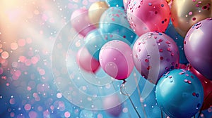 Joyful Celebration: Colorful Balloons as the Perfect Party Background