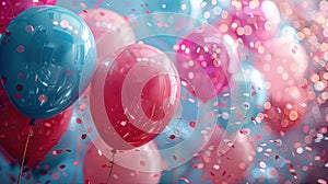 Joyful Celebration: Colorful Balloons as the Perfect Party Background