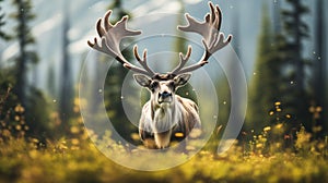 Joyful Celebration Of Nature: A Stunning Deer In The Grass