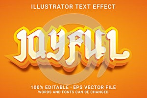 JOYFUL 3d -Editable text effect