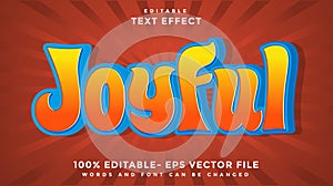Joyful Editable Text Effect Design Template