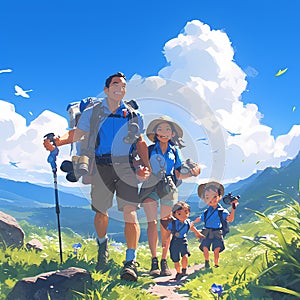 A Joyful Family Hiking Adventure