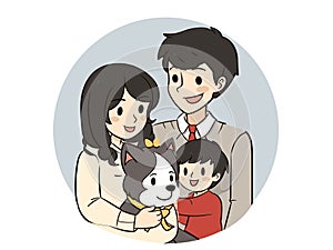 Joyful Family Moments - Illustrated with Pets