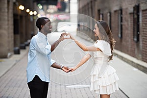 Joyful and lovely couple