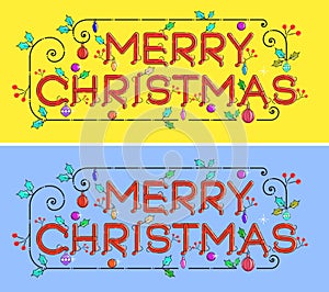 Joyful \'Merry Christmas\' Card Illustration for Your Festive Creations