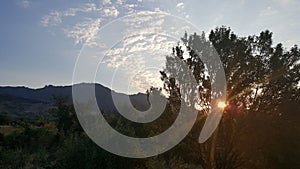 Joyful morning with clouds