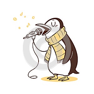 Joyful Penguin Singing