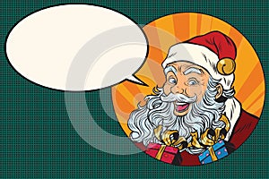 Joyful Santa Claus says