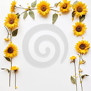 Joyful sunflower border