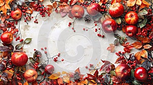 Joyful Thanksgiving Celebration Banner on White Background photo