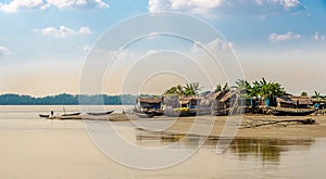 Joymoni village on the banks of the river Sela in Sundarbans national park - Bangladesh