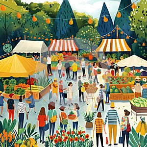 Joyous Farmers Market Celebration