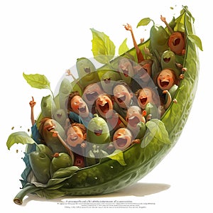 Joyous Gathering in a Fruit: An Illustrated Celebration of Community and Happiness