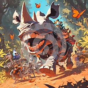 Joyous Rhino Ride, Animated Adventure