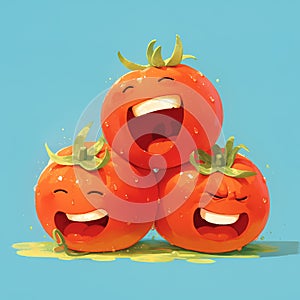 Joyous Vegetables: Fresh Tomato Comedy Duo