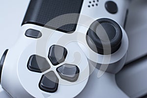 Joystic. Macro gamepad. Video game controller. Close up. photo