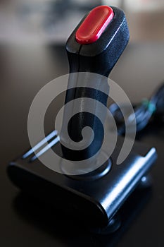 Joystick arcade game for computer and console from 80& x27;s. Black c