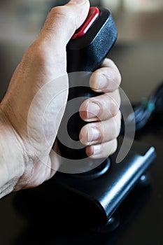 Joystick arcade game for computer and console from 80& x27;s. Black c