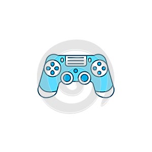 Joystick color line icon. Input device. Control a character or machine