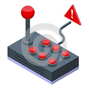 Joystick error icon isometric vector. Lost connection