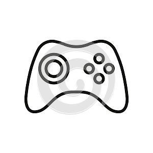 Joystick for Game Console, Computer, PS Line Icon. Joypad, Game Controller for Videogame Pictogram. Computer Gamepad