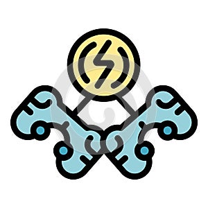 Joystick gameplay icon vector flat